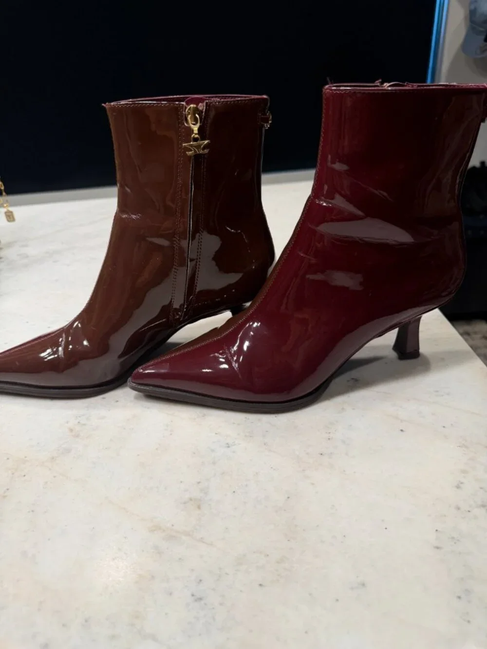 Sam Edelman Multi color shiny ankle boots size 9